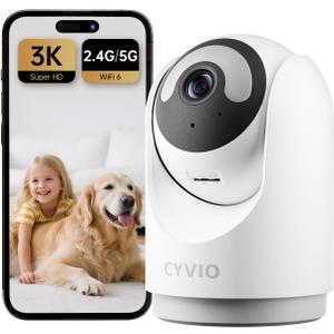 Indoor Security Camera, 5MP Plug-in Wireless WiFi Home Camera with Smart Night Light, 360 Pan/Tilt, AI Motion Detection, 2-Way Audio, No Subscription, Local Storage (SD Card Not Included)