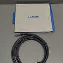 Capshi 15ft 8K 4K@120Hz HDMI Cable 2.1, 48Gbps High Speed Cord for PS5/4, TV, Gaming Console, Monitor, 8K@60Hz, 2K@240Hz, 144Hz, Support HDR, eARC, DTS:X, HDCP 2.2 & 2.3, Braided, Grey