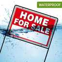 Home For Sale Sign with Stakes, 30 Tall, Double Sided Signs, For Sale By Owner Signs for Real Estate, Yard Sign for Home House Real Estate,(3 Pack)