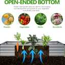 2PCS 6x3x1ft Galvanized Raised Garden Bed,Outdoor Planter Box Metal Patio Kit Planting Bed for Vegetables Flowers Herb,Silver