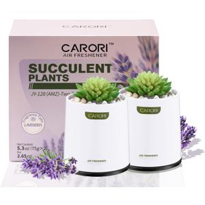 2 Pack Artificial Succulent Plants with Subtle Lavender, Faux Indoor Plants for Home Decor, Small Fake Plant for Bathroom, Bedroom, Office Decor, Aesthetic Room Accessories, Housewarming Gift