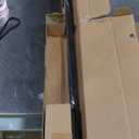 Ivilon Drapery Treatment Window Curtain Rod - Square Design 1 1/8 Rod. 48 to 86 Inch. Black