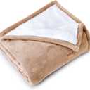Eddie Bauer | Smart Heated Electric Throw Blanket - Reversible Sherpa - Hands Free Control - Wi-Fi Only (2.4GHz) - Compatible with Alexa, Google, iOS, Android - Khaki