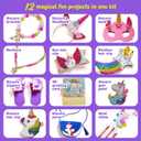 Unicorn Craft Kit for Girls - 12 Projects - Gifts for 5 Year Old Girl - Arts and Crafts for Kids 4-8 - Toys for Ages 5-7 - 4 5 6 7 8 Year Old Girl Birthday Gift - Unicorn Toys for Girls Age 4-6