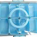 Compartment Tray with a Lid and Handle, Portable Transparent Storage Box, an 8-Compartment Snack Tray with Lid