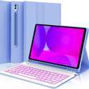 Keyboard Case for Samsung Galaxy Tab 10 FE Plus 13.1inch, S10 FE+ Smart Keyboard Case Magentic Keyboard Cover with S-Pen Holder, Purple