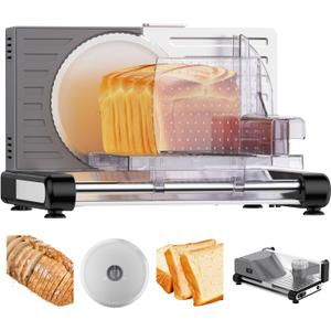 Meat Slicer Machine for Home  120W Deli Meat Slicer with 6.7" Blade, Adjustable Thickness 0-18mm, Foldable Design, Easy to Clean Meat Cutter Machine, Safe Deli Slicer for Home Use