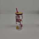 Multi-function Glass Cup with Lid Transparent Juice Tumbler with Straw for Cold Beverages for Home Cafes and Parties 20 oz