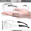 Safety Glasses Bulk ANSI Z87.1, Wrap Around Resistant Scratch UV Eye Protective Eyewear for Men Women Work Lab(12, Clear)