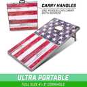 GoSports 4 x 2 ft Ultra Portable Cornhole Board Set - Choose LED Lights or Standard - Regulation Size Corn Hole Games for Adults, Perfect for Tailgating and Camping - Includes 8 Bean Bags & Rules
