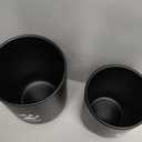 OTTENON Dog Treat Container Set of 2, Dog treat jar with Airtight Lid, Small dog food container, Dog Cookie Jar for kitchen Counter, Treats Canister, Pet Treat Container 8.3x4.9 & 7.1x4.3 (Black)