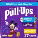 Pull-Ups Boys' Potty Training Pants, Size 4T-5T Training Underwear (38-50 lbs), 17 Count