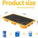 Spill Containment Pallet with Drain 26x14x4.7in 5.3Gal Capacity Spill Control for Countertop lab Chemical Containers Tabletop Garage Modular Nestable Easy (51x27x6in)