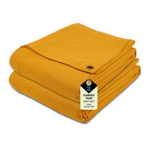 Zuperia Heavy Duty Canvas Tarp Tan 2 Pack 12Oz