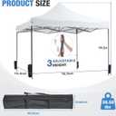 OLIXIS 10x10ft Pop Up Canopy Tent, Beach Canopy, Sun Shade, Bright White
