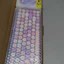 Perixx PERIDUO-713PP Wireless Mini Keyboard and Mouse Combo - Retro Round Key Caps - Pastel Purple - US English Layout