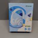 iClever BTH22 Kids Bluetooth Headphones, 60H Play Time, 74/85 dBA Safe Volume, Bluetooth 5.4, USB C, Over Ear Kids Headphones Wireless with Mic AUX Cord for iPad/Tablet/Travel, Blossom Pink