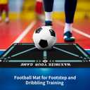Football Footstep Training Mat, Soccer Training Mat,Football Door Mat Anti-Skid Carpet for Corner Football Field Ground, Soccer Trainer Dribble Silent Auxiliary Mat, Ball Control Training Player Equipment