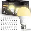 dalattin 24 Pack LED Light Bulbs Soft White 2700K, 60 Watt Equivalent A19 Standard Bulbs, E26 Base, 800 LM, Efficient 9W Energy Saving, Non-Dimmable, 80+ CRI,120V, UL Listed, for Living Room, Office