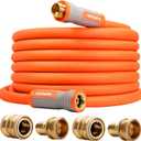 YAMATIC Garden Hose 5/8 in x 30 ft, Ergonomic Swivel Fittings, Burst 600 PSI, Heavy Duty, Flexible and Lightweight Water Hose with 2 Set Quick Connect