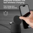 Belkin 2-in-1 MagSafe Wireless Charging Dock 15W Fast Charge iPhone Charger Compatible with iPhone 17, 16, 15, and 14 Series, AirPods, Pixel 10, and Other MagSafe Enabled Devices, PSU Included - Black
