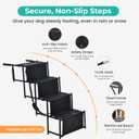Dog Stairs for Car, Truck & SUV Foldable Dog Steps for Small & Large Dogs with Anti Slip Surface & Poop Bag Dispenser, Lightweight Dog Ramp Holds Up to 130lbs