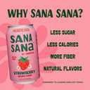 Sana Sana by Jarritos - Mexican Prebiotic Soda Soft Drinks, Strawberry (12 oz, 355ml) 12 Cans - 40 Calories, 10g of Fiber - Low Sugar - Natural Flavor Soda Pop (EXP 11/26/26)