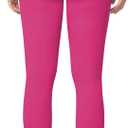 Sunzel Sunzfly Leggings for Women with Tummy Control High Waisted Yoga Pants 7/8 Length for Workout (Hot Pink, Large) (Pink, L)