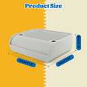 Litter Box Step, Cat Step/Ramp/Catcher with Filter Function, Easy to Clean, Ideal for Kitten & Elderly Cats (Light Grey)