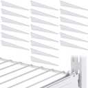 Wonderjune Adjustable Locking Shelf Bracket 16 Inch Shelf Brackets Heavy Duty Wire Shelving Brackets for Deep Wire Shelving Double Track System (White,20 Pcs)