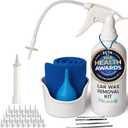 Ear Wax Removal Tool by Tilcare - Ear Irrigation Flushing System for Adults & Kids - Perfect Ear Cleaning Kit - Includes Basin, Syringe, Curette Kit, Towel and 30 Disposable Tips