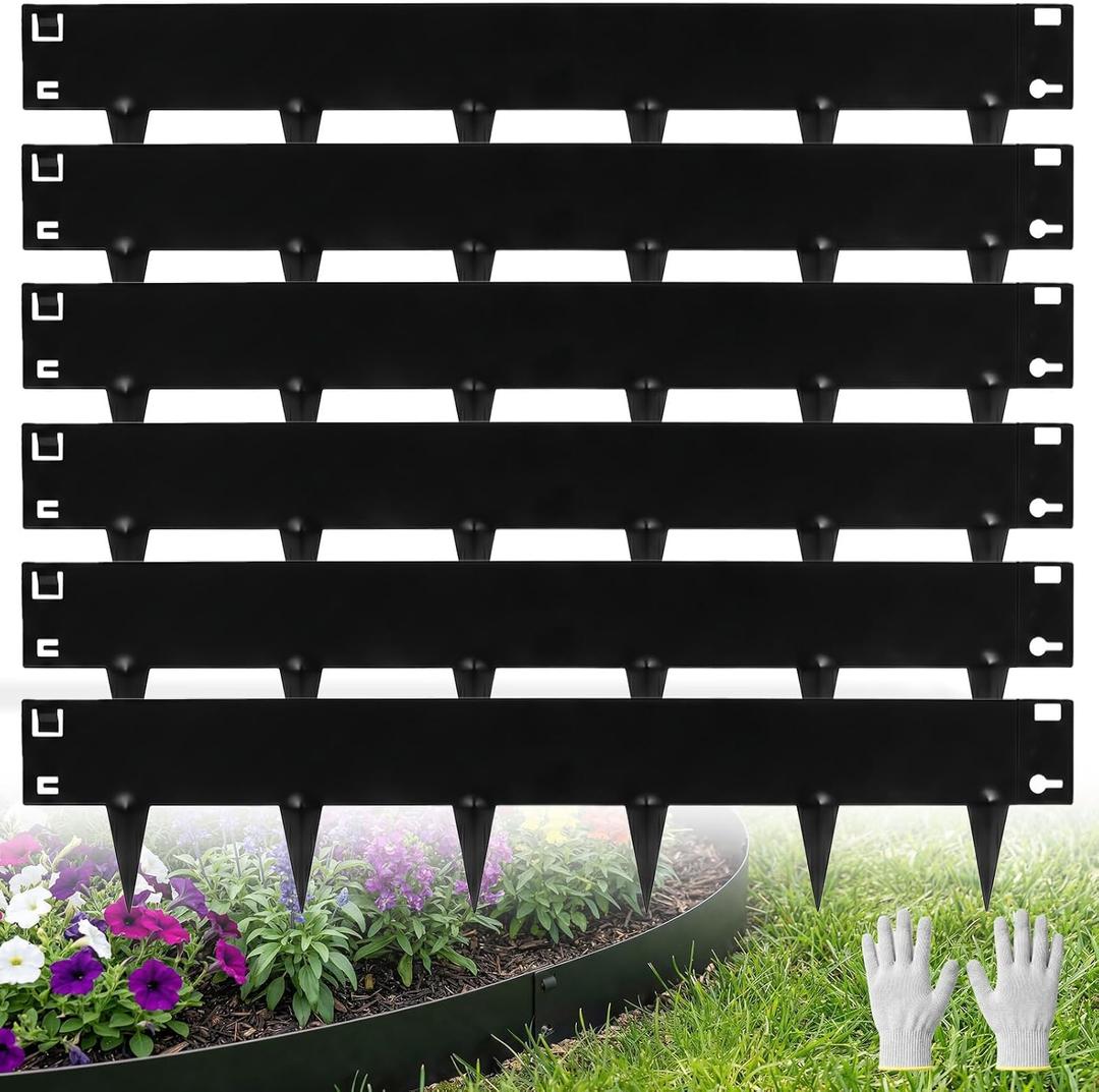 20FT Galvanized Steel Landscape Edging 6-Pack, 40"x8" Border