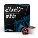 Brooklyn Beans Vanilla Skyline Gourmet Coffee Pods - Compatible with Keurig K Cup Brewers Including 2.0 Machines, 40 Count, Rich and Creamy Vanilla Flavored