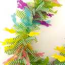 33Ft Easter Garland Thick Colorful Tinsel Twist Garland for Tree with Gorgeous Bunny Carrot Designs Spring Pastel Hanging Ornaments for Home Indoor Outdoor Parade Floats Desk Decorations Supplies