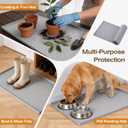 TRZZ Silicone Waterproof Under Sink Mat 34" x 22", Drip Tray and Cabinet Liner for Kitchen and Bathroom, Prevents Water Damage and Organizes Cabinets (Brown)