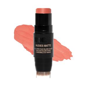 Nudestix Nudies Blush Stick 3-in-1 Cream Blush for Cheeks, Eyes & Lips with Built-In Brush | Soft Matte Finish for a Natural Flush