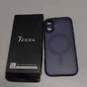 TOCOL for Phone 17 Case, Full Camera Protection, Built-in Magnetic Ring, Compatible with Magsafe Charger, Drop Protection, Translucent Matte Phone Case for Phone 17 6.3 inch (Dark Blue)