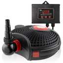 Alpine Corporation PUR5400C Eco-Sphere 5400 GPH Pond Pump with Controller and 33-ft Cord, Energy-Saving, Black/Red