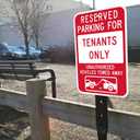 SmartSign Basics 18 x 12 inch Reserved Parking For Tenants Only - Unauthorized Vehicles Towed Metal Sign, 120 mil Aluminum Composite (ACM), Engineer Grade Reflective Material, Red and White