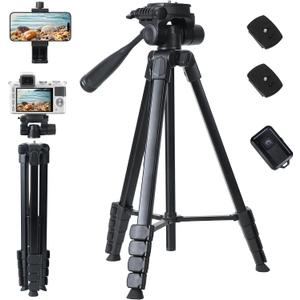 Camera Tripod for Canon Nikon Sony, LINKCOOL 67 Inch Lightweight DSLR Tripod Camera Stand with Detachable 3 Way Pan Head, Remote & Universal Phone Mount Camera Tripod for Canon Nikon Sony, LINKCOOL 67 Inch Lightweight DSLR Tripod Camera Stand with Detachable 3 Way Pan Head, Remote & Universal Phone Mount
