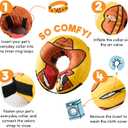 BENCMATE Inflatable Dog Cone Collar Alternative, Soft Dog Cone for Small Medium Large Dogs and Cats, Neck Recovery ECollar Donut Collar After Surgery (Medium, Cowboy) 