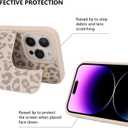 iCoverCase Compatible with iPhone 14 Pro Max Phone Case with Card Holder, Wallet Case for Women Men RFID Blocking PU Leather Protective Case 6.7 Inch (Beige Leopard)