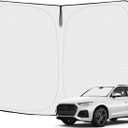 Canvcle Windshield Sun Shade for 2018-2025 2026 Audi Q5 Accessories Thicken 6-Layer Front Window Sunshade Cover Sun Visor Protector Foldable Block UV Rays Keep Vehicle Cool