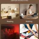 Red Light Therapy Night Light for Sleep Aid, 635nm Red Light for Sleep 5-Level Dimming & 4 Lighting Tempatures Support, Rechargeable LED Bedside Night Light for Adults & Kids Bedroom