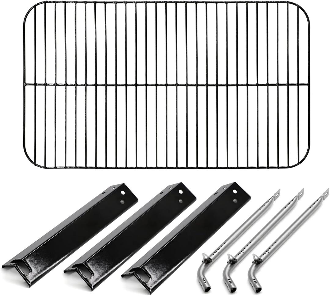Adviace Replacement Grill Parts for Expert Grill XG10-101-002-02 3 Burner Gas Grill, Heat Tents Heat Plates & Burner Tubes & Cooking Grid Grate for 3 Burner Walmart Expert Grill Model XG10-101-002-02
