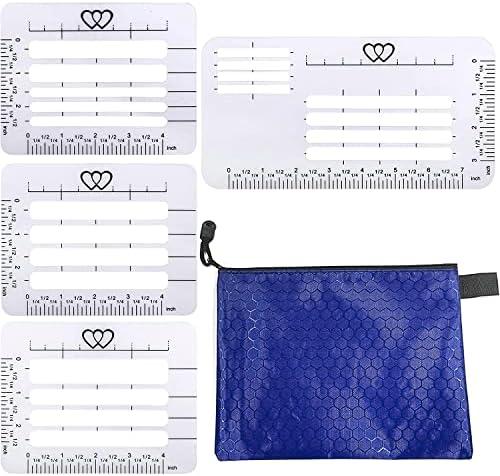 Envelope and Address Stencil Ruler Guide and Template for Writing, Calligraphy, Recipe Cards, Wedding Invitations, Thank You Notes, Baby Shower Invitations, Holiday Cards and DIY Labels- 4Pcs 4 Style