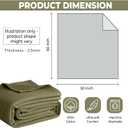 100% Cotton Blankets for Bed - Waffle Weave Blankets for Summer, Lightweight and Breathable Soft Woven Blanket for Spring (Olive Green, Throw (50" x 60"))