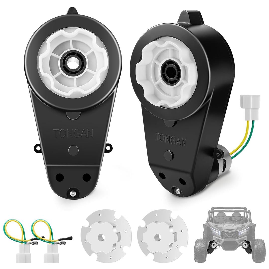 24 Volt RS555 35000 RPM High-Speed Motor Gearbox for Power Wheels Motor Upgrade, Pair of 24V Replacement Parts for Ride On Toys, High Torque Motor for Kid's Electric Vehicle Replace Parts (2) 