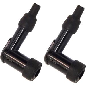 LB05F& LD05FP LB05EP Resistor Spark Plug Caps (2-Pack)  5K Ohm, 14mm Thread, 90 Angle  Fits Motorcycle, Marine, Snowmobile, ATV, Lawn Mower & Small Engines