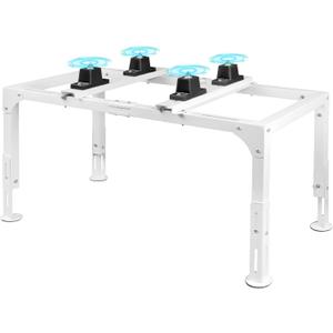 Mini Split Ground Stand, Adjustable Anti-Vibration Mini Split Stand w/ 400LBS Load Capacity, Heavy Duty AC Stand for 9,000-12,000 BTU Ductless Mini Split Air Conditioner Heat Pump